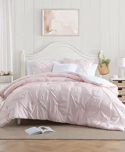 Комплект постельного белья в классическую полоску, 2 шт., двуспальный Swift Home, pink