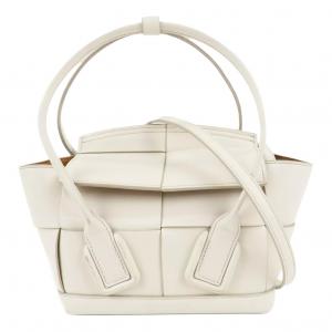 Кожаная мини-сумка через плечо с одним ремнем унисекс белая Bottega Veneta, Set (Bag+Dust Bag)