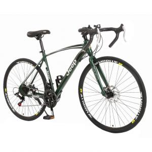 Шоссейный велосипед high carbon steel механический дисковый тормоз для взрослых Jeep, зеленый