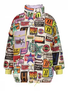 Стеганая двусторонняя куртка с принтом Herno, белый