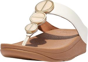 Сандалии FitFlop Halo с перемычкой между пальцами, женская мода, с амортизирующей подошвой, Cream