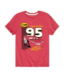 Футболка с коротким рукавом и принтом Lightning McQueen для мальчиков Cars, красный