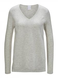 MADELEINE Кашемировый свитер с V-образным вырезом, цвет экрю