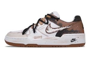 Nike Мужские износостойкие низкие скейтбордные кроссовки Full Force, черный, белый и коричневый