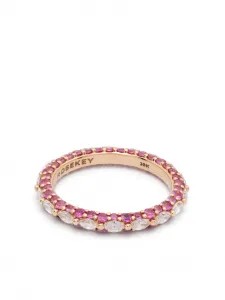 Кольцо из розового золота с бриллиантами и сапфиром Rosekey, розовый