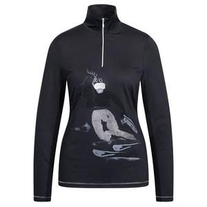 Куртка-поло Sportalm Holy с застежкой-молнией на четверть длины (женская), Black