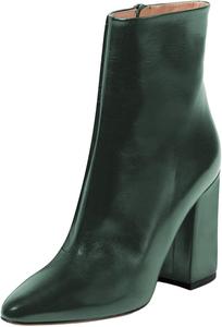 Женские сапоги FOWT с заостренным носком до середины икры, массивный каблук, ботильоны с боковой молнией, для танцев, офиса, вечеринок, размеры 4-15 US, Dark Green