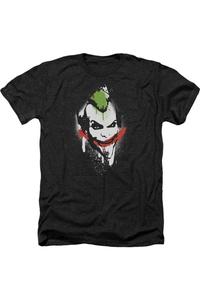 Футболка / футболка Batman Arkham City Spraypaint Smile для взрослых Heather Gildan, черный