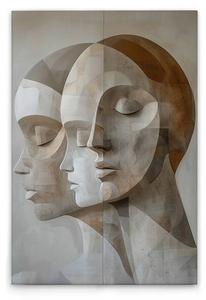 Картина на холсте A.S. Création Cubistic Family цвет beigegraucreme