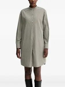 Платье-рубашка в мелкую клетку на пуговицах Marc O'Polo, зеленый