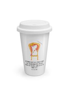 Кружка на вынос Принцесса-единорог с надписью белого цвета Mr. & Mrs. Panda