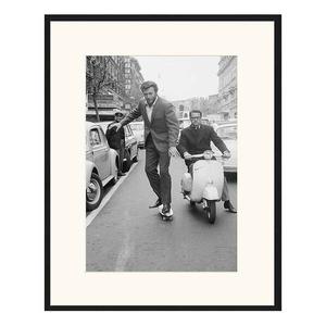 Картина Any Image Clint Eastwood Takes a Skateboard, 73x93x2,6 см цвет schwarz/weiß