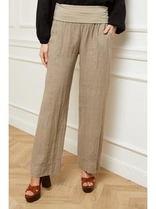 Тканевые брюки La Compagnie Du Lin, серо-коричневый