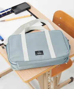 Двухцветная сетчатая сумка для каллиграфии (с плечевым ремнем) для детей, весна/лето 2026 Devirock, цвет 002-Dusty Blue