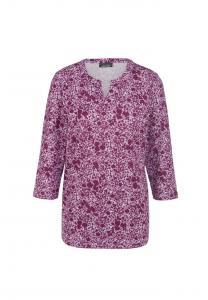 Короткий размер: рубашка с изысканным принтом и рукавами 3/4. Goldner, мультиколор