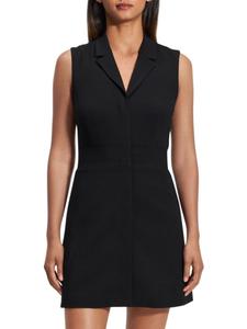 Мини-платье с молнией спереди Theory, черный