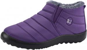 Женские зимние снегоступы ZWRXW с теплой меховой подкладкой, противоскользящие, удобные, утепленные водонепроницаемые ботинки на каждый день, B-Purple