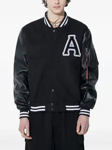 Куртка-бомбер в стиле колледж Alpha Industries, черный