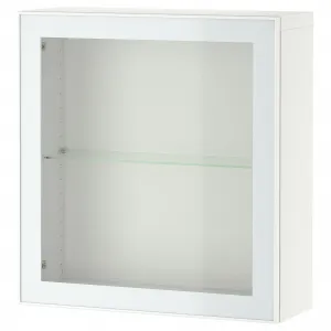 Навесной шкаф, белый/прозрачное стекло, 60x22x64 см, GLASSVIK BESTÅ IKEA