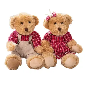 Мягкая и милая пара плюшевых кукол Тедди Беар, высота 30 см, длина 30 см Mise