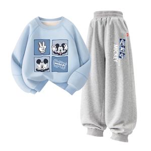 Детская повседневная спортивная одежда Disney, синий/серый