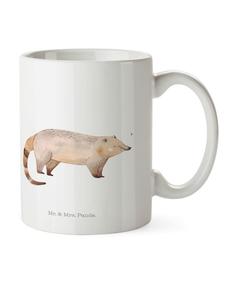 Детская кружка с изображением муравьеда, без слов, белого цвета Mr. & Mrs. Panda