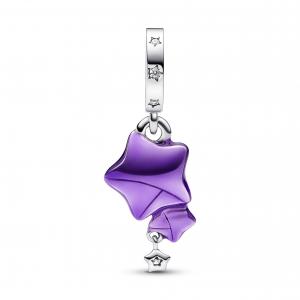 Pandora Sterling Silver Pendant Charm Set Women's Purple