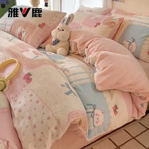 Yalu Пододеяльник 220х240 см из велюра, мягкий и теплый, цвет Miaomiao Wuyu