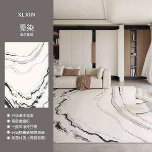Xinglianxin Ковер 300×400 см для гостиной/спальни в итальянском минималистичном стиле, waterproof, моющийся, светлый люкс, flocked-swept gradient-breathable style