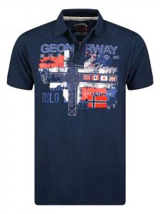 Рубашка-поло Geographical Norway, темно-синий