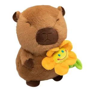 Очаровательная, мягкая и удобная плюшевая игрушка капибара 25см/35см/45см высота Howard, коричневый