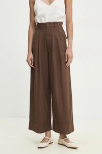 Хлопковые брюки Answear.Lab, коричневый