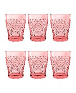 Набор из 6 предметов Hobnail Double Old Fashion Abode Homewares, Pink