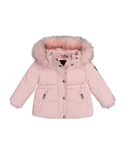 Куртка-парка с капюшоном для девочек S Rothschild & CO, розовый