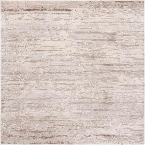 Ковер SAFAVIEH, 201 x 201 см, коллекции Century, Ivory/Brown, геометрический рисунок, идеален для помещений с высокой проходимостью в гостиной, спальне, столовой (CTY350T)