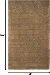 Ковер SAFAVIEH, 183 x 275 см, Tibetan Collection, Gold, ручной работы из современного шелка и шерсти, идеально подходит для помещений с высокой проходимостью в гостиной, спальне (TB231G)