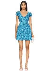 Лимонное мини-платье Faithfull The Brand, мультиколор