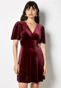 Мини-Коктейльное платье с завышенной талией/вечернее платье Apricot, Burgundy