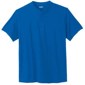 Мужская легкая безусадочная футболка Kingsize Big & Tall на пуговицах на пуговицах KingSize, цвет Royal Blue