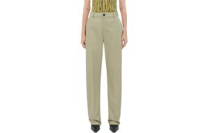 Повседневные брюки женские цвета лайм-зеленый Bottega Veneta