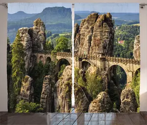 Средневековая деревенская штора ABAKUHAUS в стиле немецкого средневековья, для спальни, с присборенной лентой, петлями и крючками, 280 x 245 см, серо-зеленый Abakuhaus