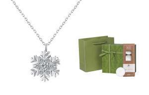 VEECANS Серебряное колье с цирконом 925 пробы для женщин