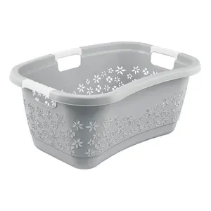 Корзина для белья Keeper «lasse, эргономичная, с мягкими ручками, 65 x 45 x 28 см, 50 л», (1 шт.), высококачественный бак для белья с воздухопроницаемым декором Keeeper, цвет nordic grey