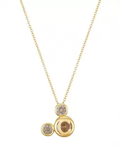 Кулон с инициалом в виде Микки Мауса из кубического циркония Disney, gold-c