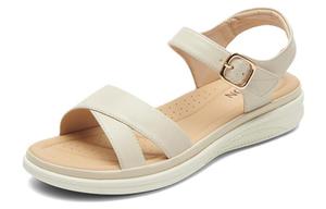 PT'SON Женские сандалии на одной застежке экрю, цвет Ecru