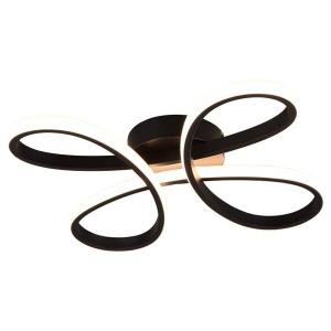 Потолочный светильник Trio Fly Typ A, 40x8x40 см, черный матовый