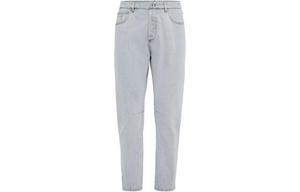 Логотип детализированные узкие джинсы Brunello Cucinelli, голубой