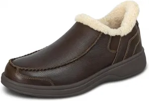 Мужские ортопедические кожаные тапочки Orthofeet Vito без использования рук, коричневый