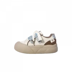 JimiXiong Женские низкие скейтбордские кеды сине-коричневые, цвет Blue Brown