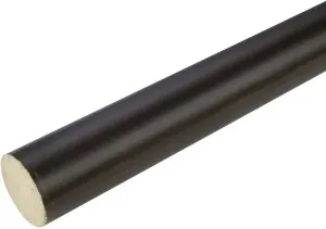 Карниз Liedeco, вращающийся, деревянный карниз 240 см, цвет nussbaum